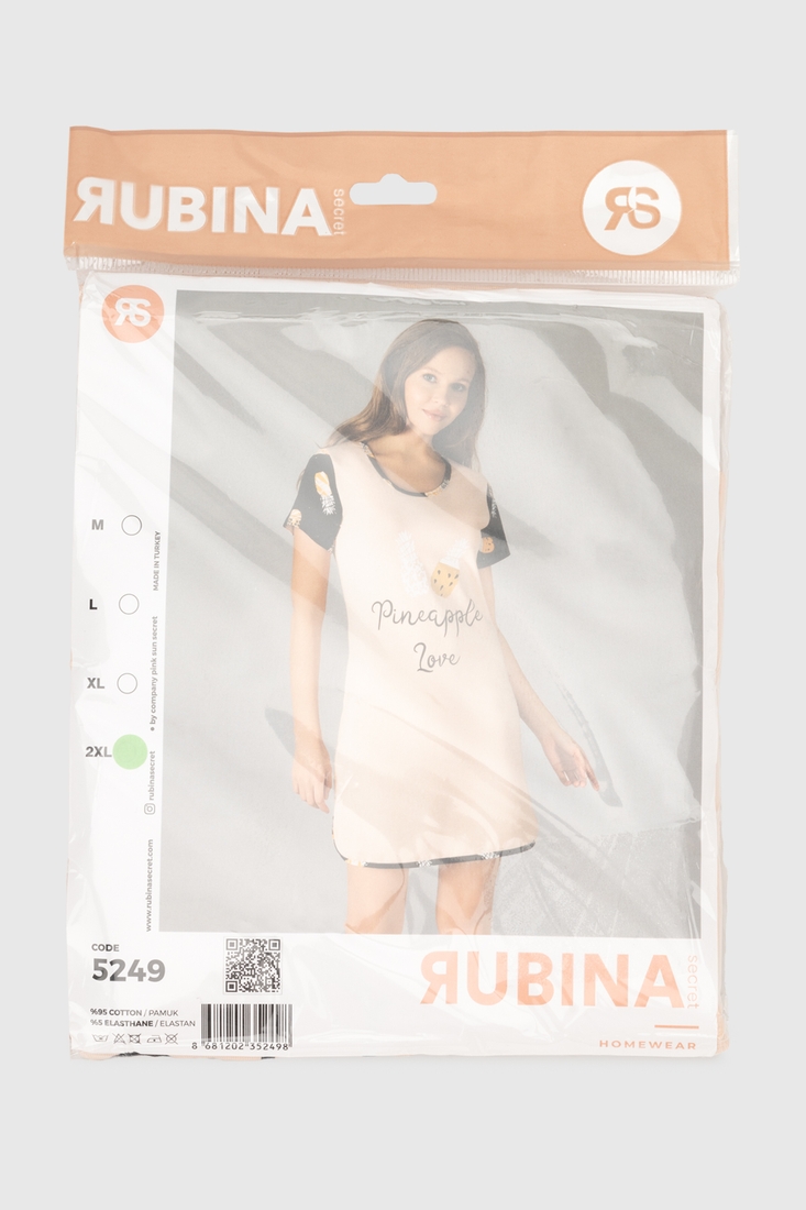Фото Ночная рубашка RUBINA 5249 M Персиковый (2000901704159S)