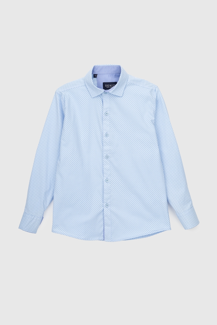 Фото Рубашка с узором для мальчика Deniz 30124 140 см Голубой (2000990529817D)