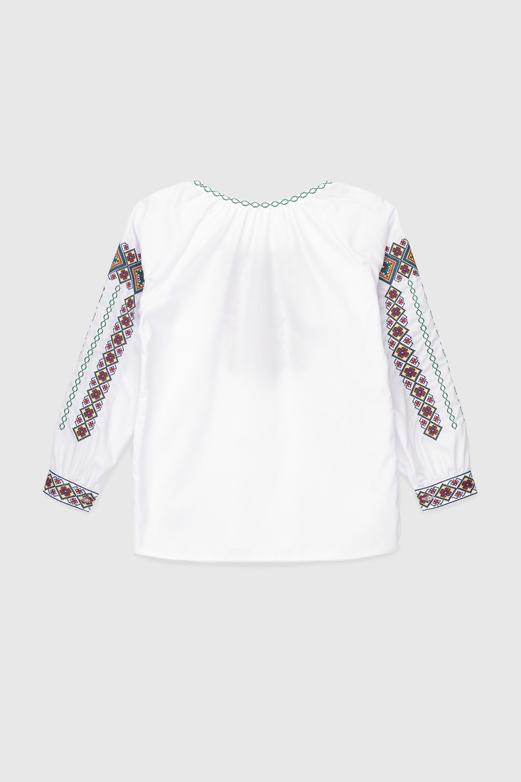 Фото Рубашка с вышивкой для девочки АЛЕКСАНДРА №6 164 см Зеленый (2000989877042D)