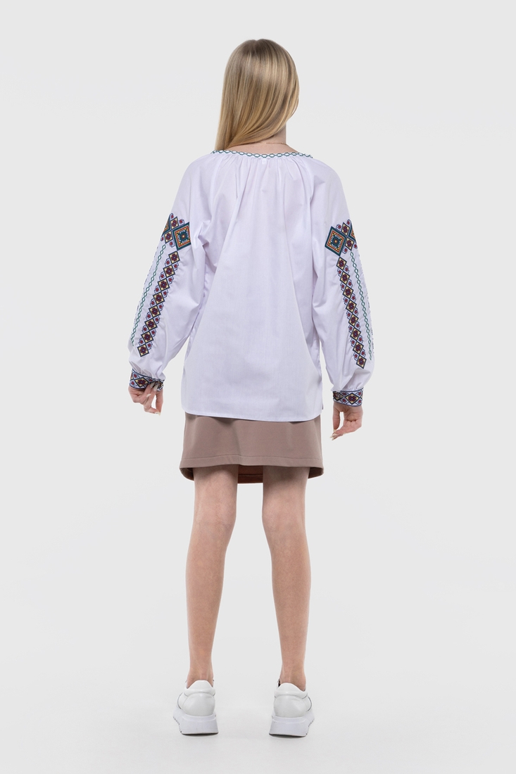 Фото Сорочка з вишивкою для дівчинки ОЛЕКСАНДРА №6 158 см Зелений (2000989764014D)