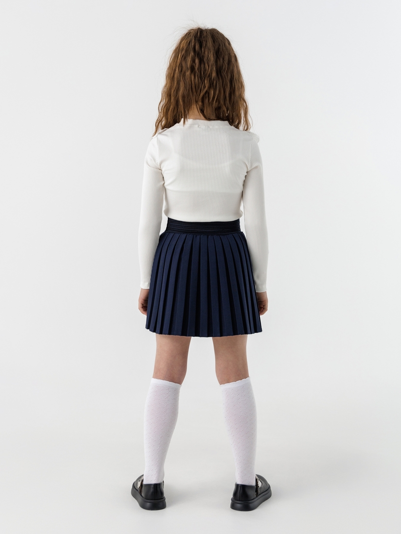 Фото Блуза однотонная для девочки Perix 5005 152 см Молочный (2000990479662D)