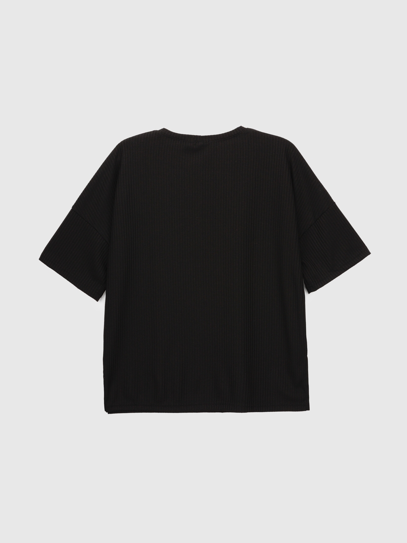 Фото Костюм футболка + шорты однотонный женский M36 44 Черный (2000989668886S)