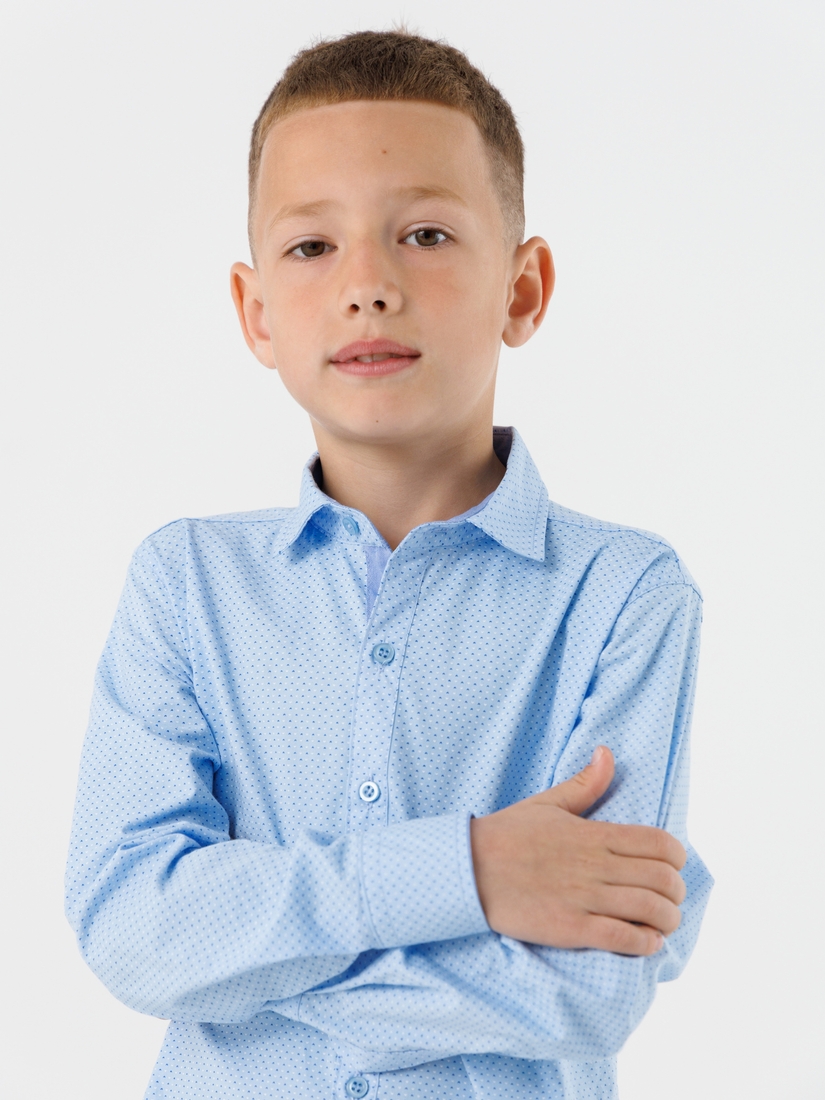 Фото Сорочка з візерунком для хлопчика Deniz 30124 140 см Блакитний (2000990529817D)