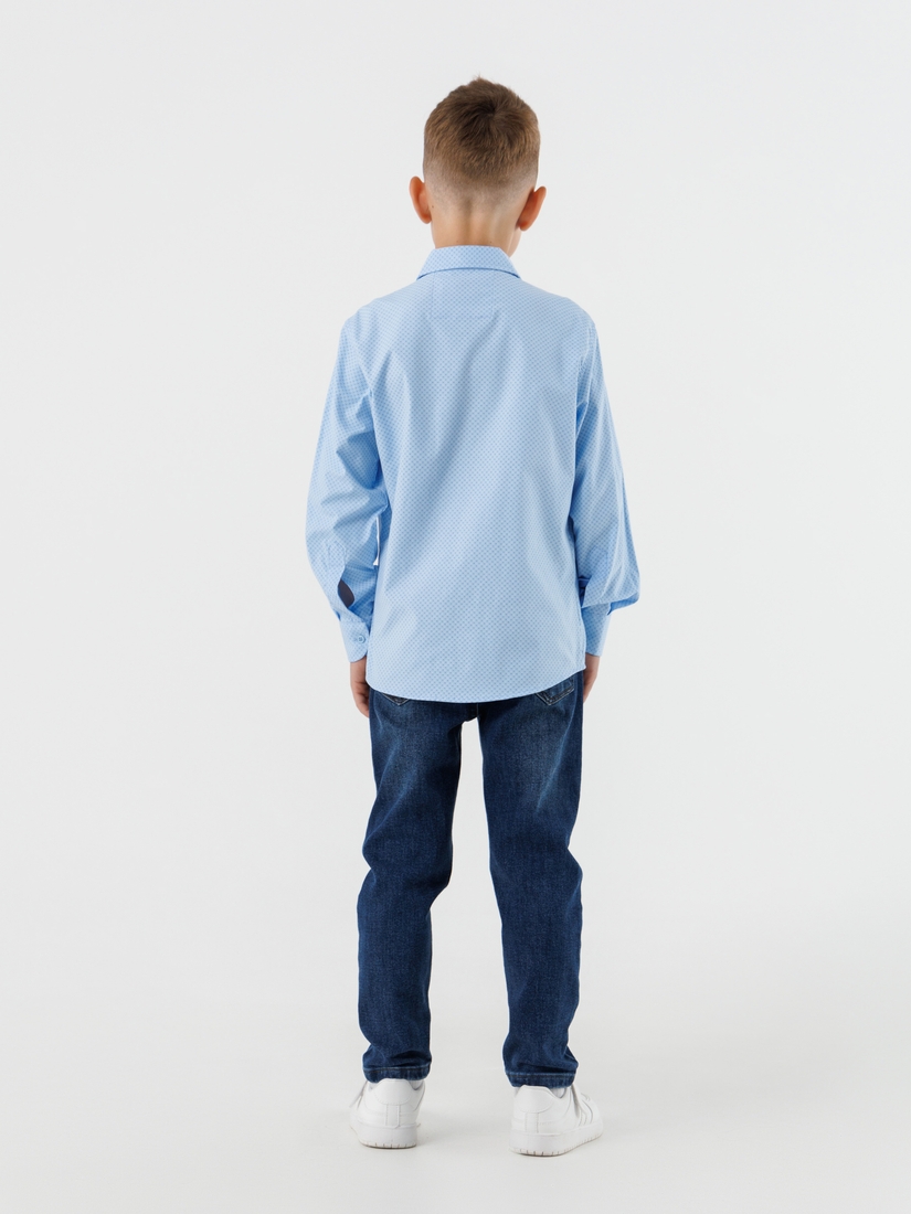 Фото Сорочка з візерунком для хлопчика Deniz 30124 140 см Блакитний (2000990529817D)