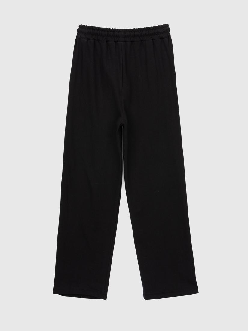 Фото Спортивные штаны однотонные прямые для девочки Тими 41130 164 см Черный (2000990540751D)