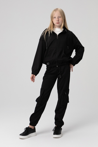 Фото Костюмы для девочки (кофта+штаны) Viollen 2174 164 см Черный (2000989978985D)