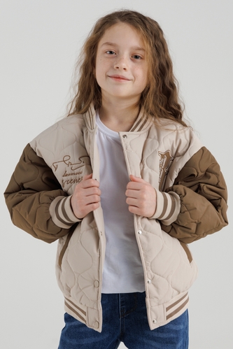 Фото Куртка для дівчинки XZKAMI 55205 128 см Бежевий (2000990255143D)