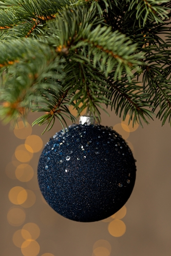 Фото Новорічна куля блискуча Dashuri 10 см Синій (2000990125248)(NY)