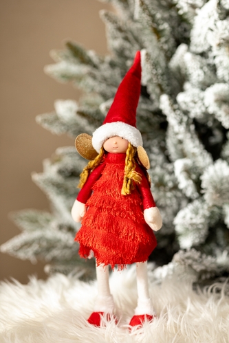 Фото Рождественская Кукла Ангел OY52617 Красный (2000990241528)(NY)