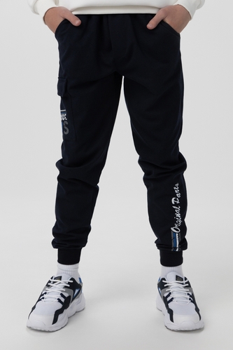 Фото Спортивні штани з принтом для хлопчика Pitiki 228-13-1 176 см Синій (2000990094506D)