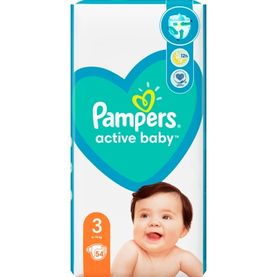 Фото Подгузники PAMPERS Active Baby Midi (6-10 кг) Эко (8001090948977)