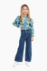 Блуза з візерунком для дівчинки MyChance Метелик Синій 128 см Різнокольоровий (2000989804536D) Фото 1 з 12