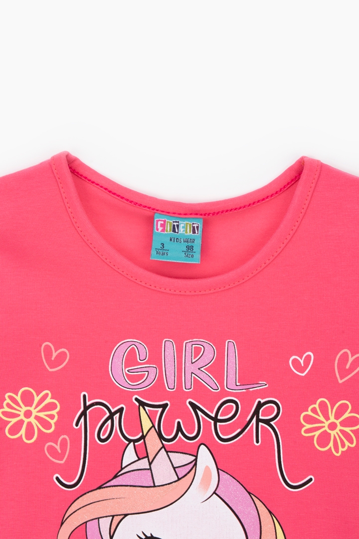Фото Костюм для дівчинки Baby Show 16245 футболка + шорти 110 см Рожевий (2000989658368S)