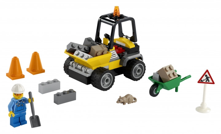 Фото Конструктор LEGO Пікап для дорожніх робіт 60284 (5702016889604)