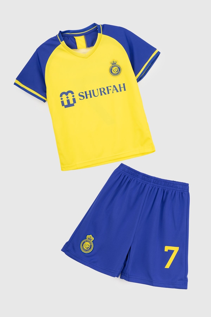 Фото Футбольна форма для хлопчика BLD AL NASSR RONALDO 152 см Синьо-жовтий (2000990102225А)