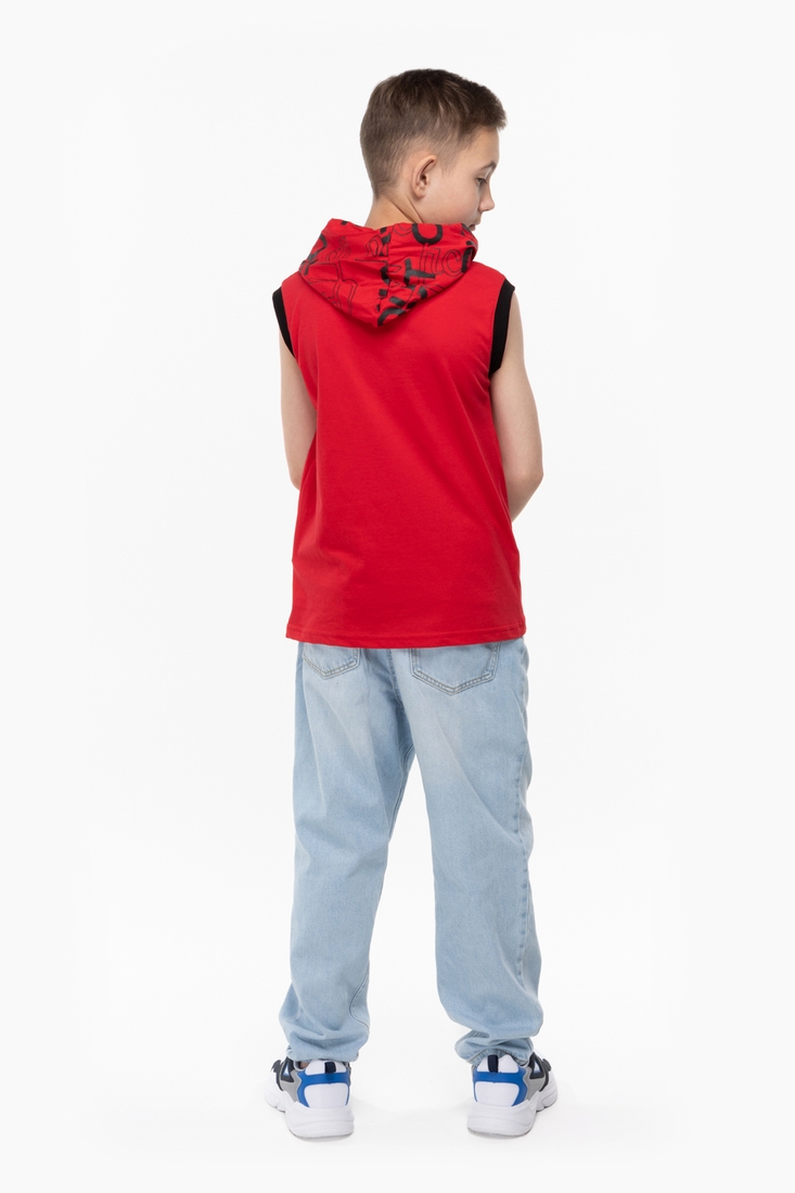 Фото Майка з принтом для хлопчика MAGO 3032 176 см Темно-червоний (2000989827337S)