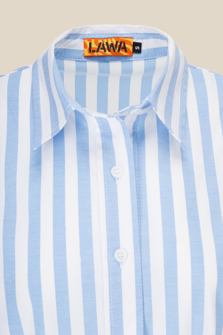 Фото Рубашка с узором женская LAWA WTC02360 XS Бело-голубой (2000990452580D)(LW)