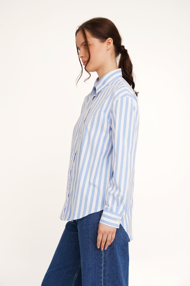Фото Рубашка с узором женская LAWA WTC02360 2XL Бело-голубой (2000990452634D)(LW)