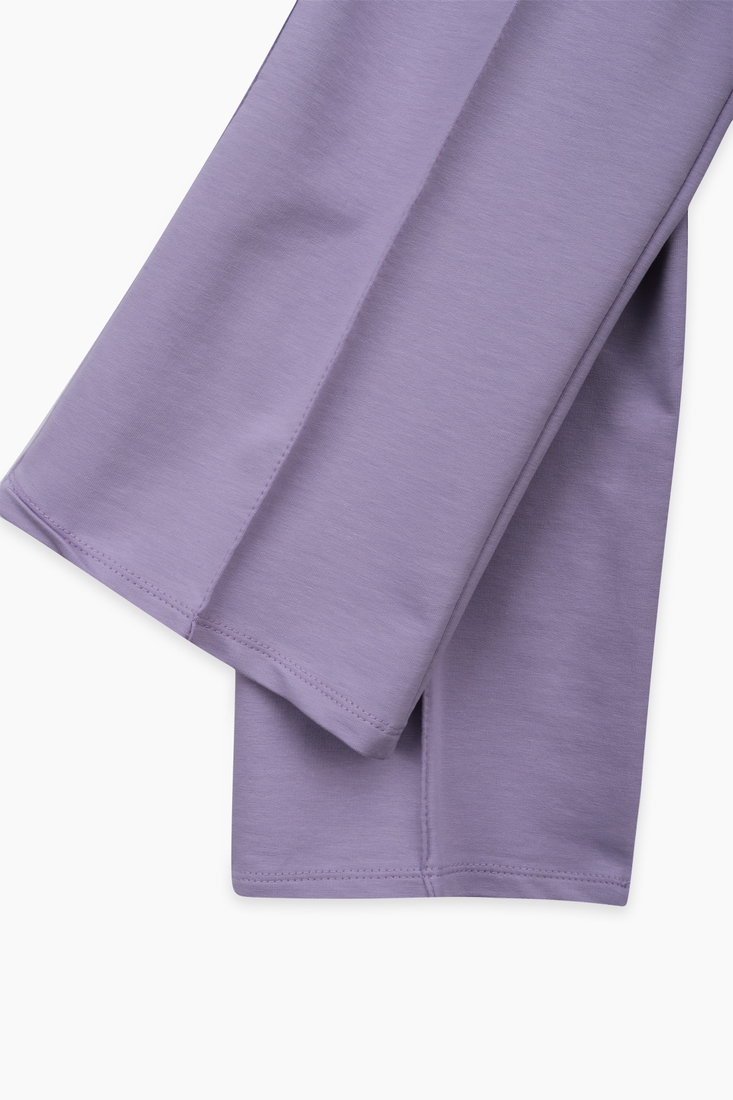Фото Спортивні штани палаццо для дівчинки Atabey 10010-2 146 см Бузковий (2000989477587D)
