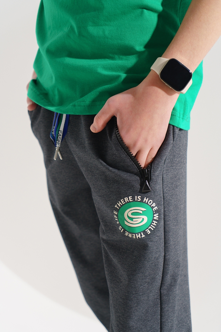 Фото Спортивні штани для хлопчика Неслухнянки HS-877 170 см Графітовий (2000990368430D)
