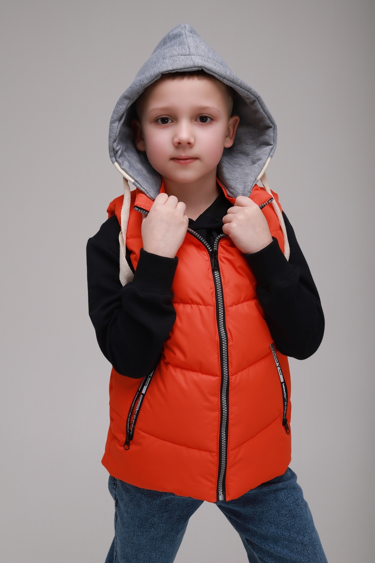 Фото Жилет для мальчика утепленный XZKAMI MJ-3 116 см Оранжевый (2000989386926D)