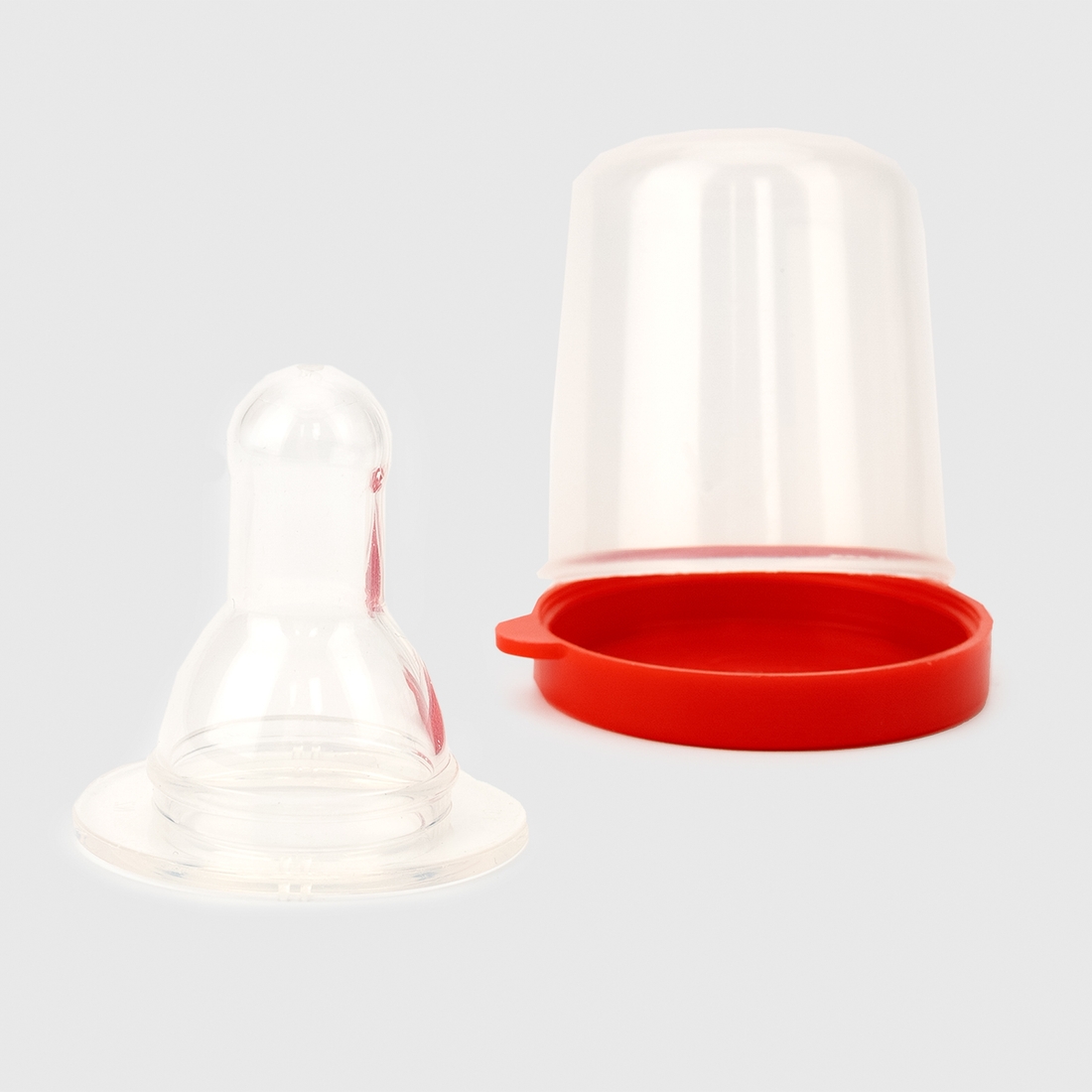 Фото Соска силіконова кругла Lindo Pk 051/L для пляшок із стандартним горлом Червоний (2000990122476)
