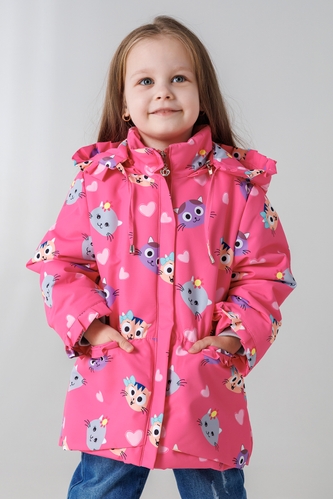Фото Куртка для девочки B-2323 104 см Малиновый (2000990256973D)