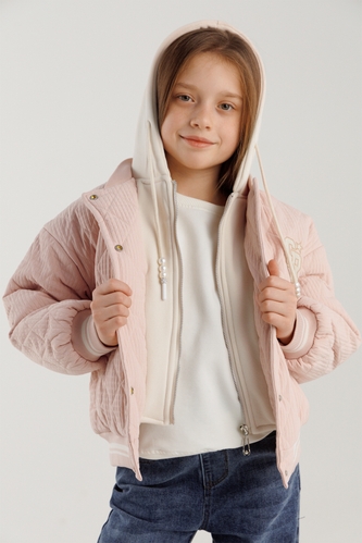 Фото Куртка для дівчинки XZKAMI 55377 134 см Рожевий (2000990255570D)