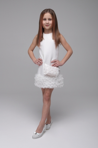 Фото Платье для девочки с принтом 23086 Wecan 110 см Белый (2000989427988D)