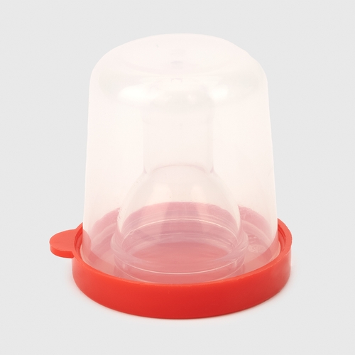 Фото Соска силіконова кругла Lindo Pk 051/L для пляшок із стандартним горлом Червоний (2000990122476)