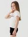 Костюм для дівчинки (футболка+шорти) Baby Show 16416 128 см Молочний (2000990474346S) Фото 3 з 16