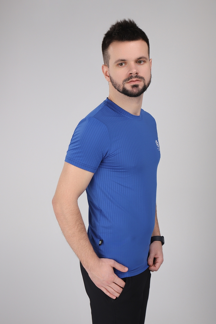 Фото Фітнес футболка однотонна чоловіча Speed Life XF-1509 2XL Синій (2000989559733A)