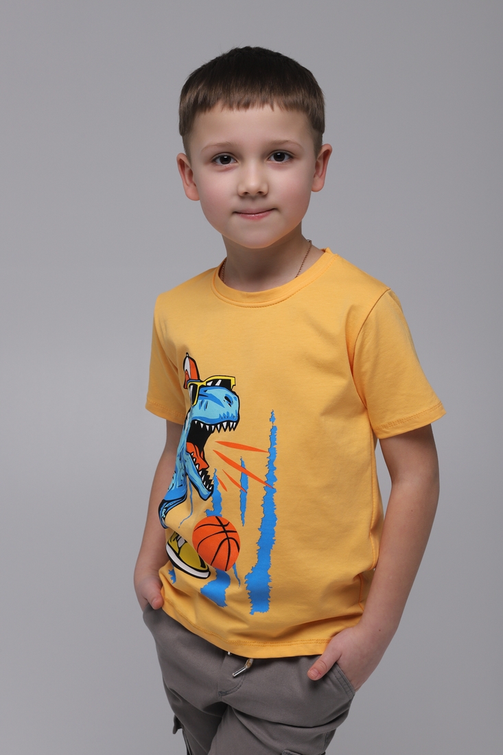 Фото Футболка з принтом для хлопчика Ecrin 8067 128 см Жовтий (2000989459866S)