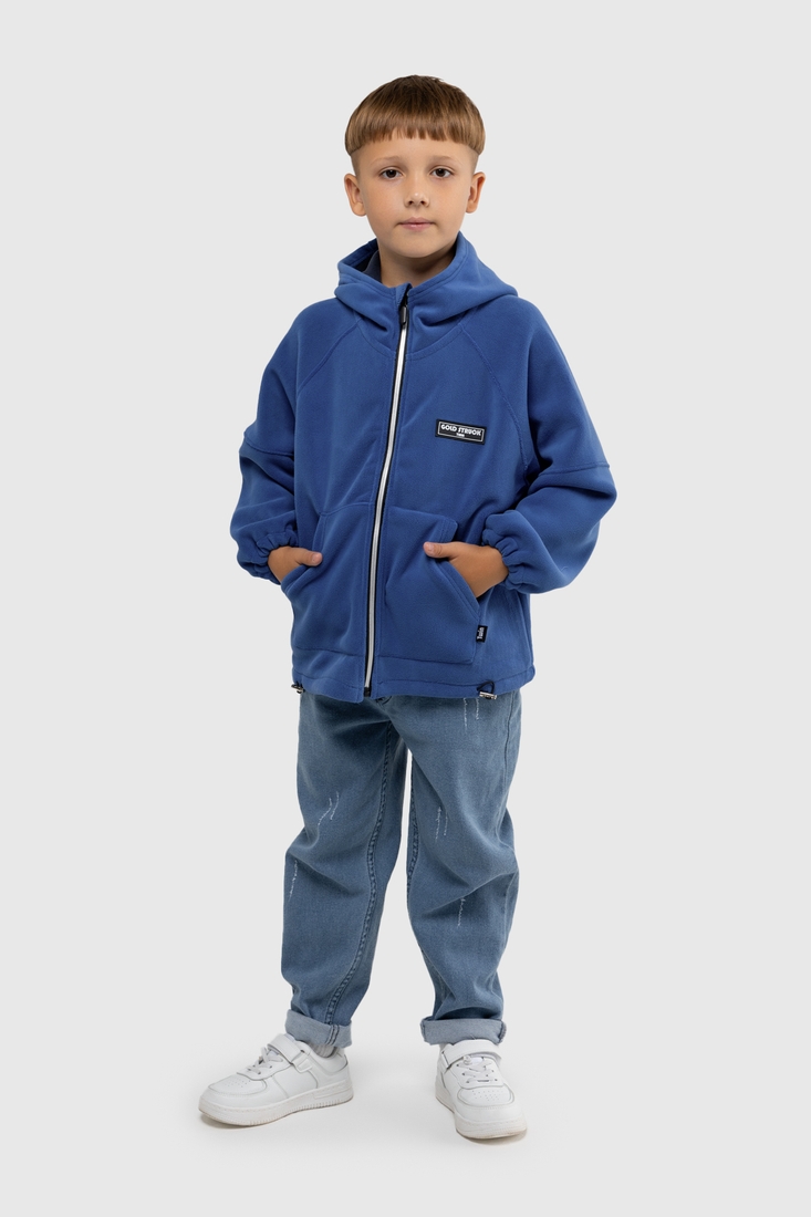 Фото Кофта однотонна для хлопчика Lizi A068 98 см Синій (2000989834526W)
