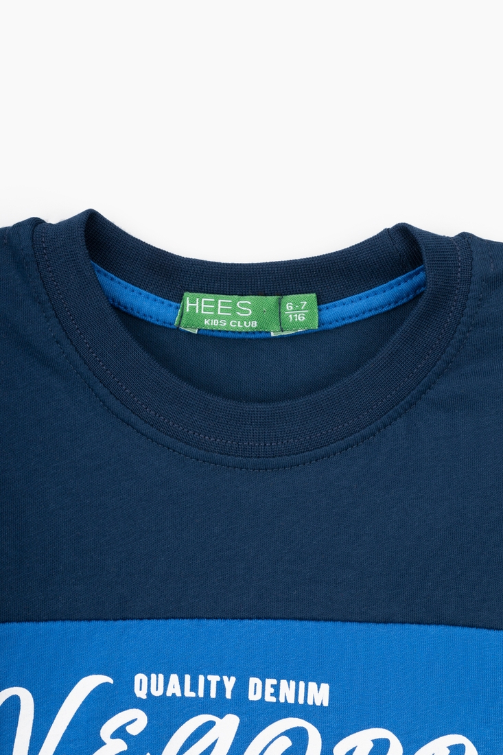 Фото Костюм футболка+шорти для хлопчика Hees HS-78 134 см Синій (2000989700777S)