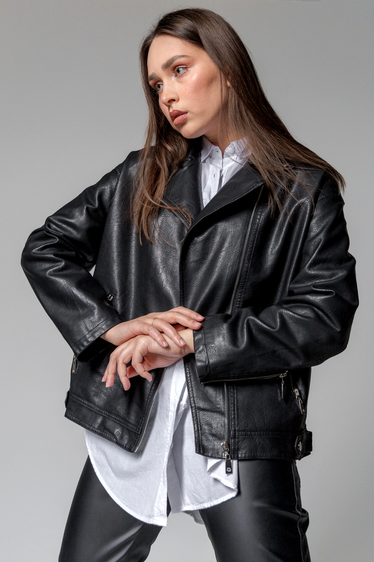 Фото Куртка женская однотонная GK12 L Черный (2000990445544D)