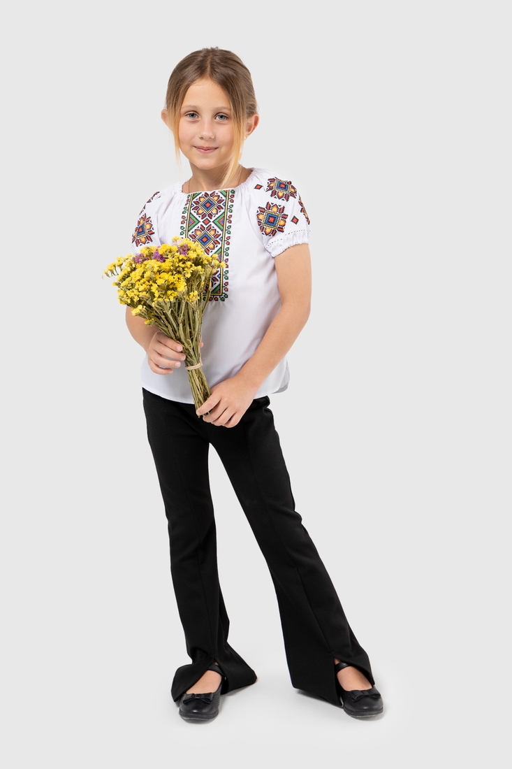 Фото Рубашка вышиванка для девочки КОЗАЧЕК РОКСОЛАНА 98 см Разноцветный (2000989825029S)