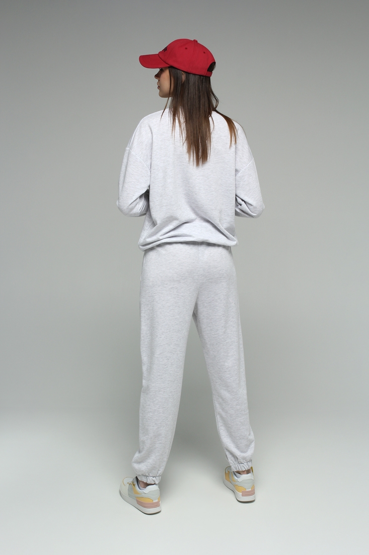 Фото Спортивные штаны однотонные женские On me Kuz-1 baza XS Светло-серый (2000989572145D)