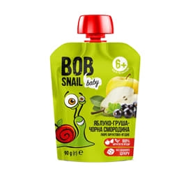 Bob Snail пюре дит. яблуко-груша смородина 90г 3820 П (4820219343820)