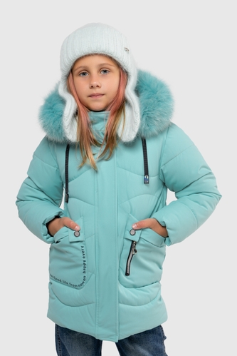 Фото Куртка для девочки Feiying DL-23 110 см Бирюзовый (2000989629153W)