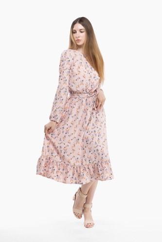 Фото Платье с узором женское LAWA CTM WTC02306 XL Пудровый (2000989905608S)(LW)