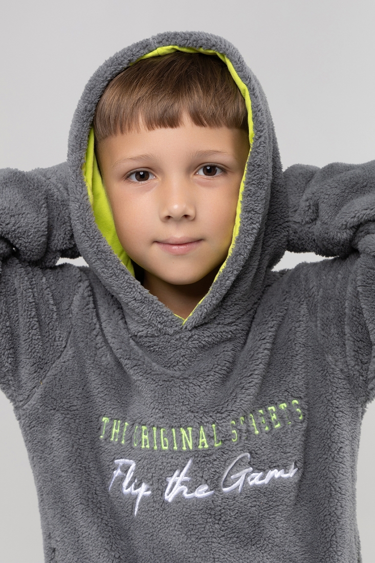 Фото Худі однотонний для хлопчика MAGO 4161 92 см Сірий (2000989919285W)