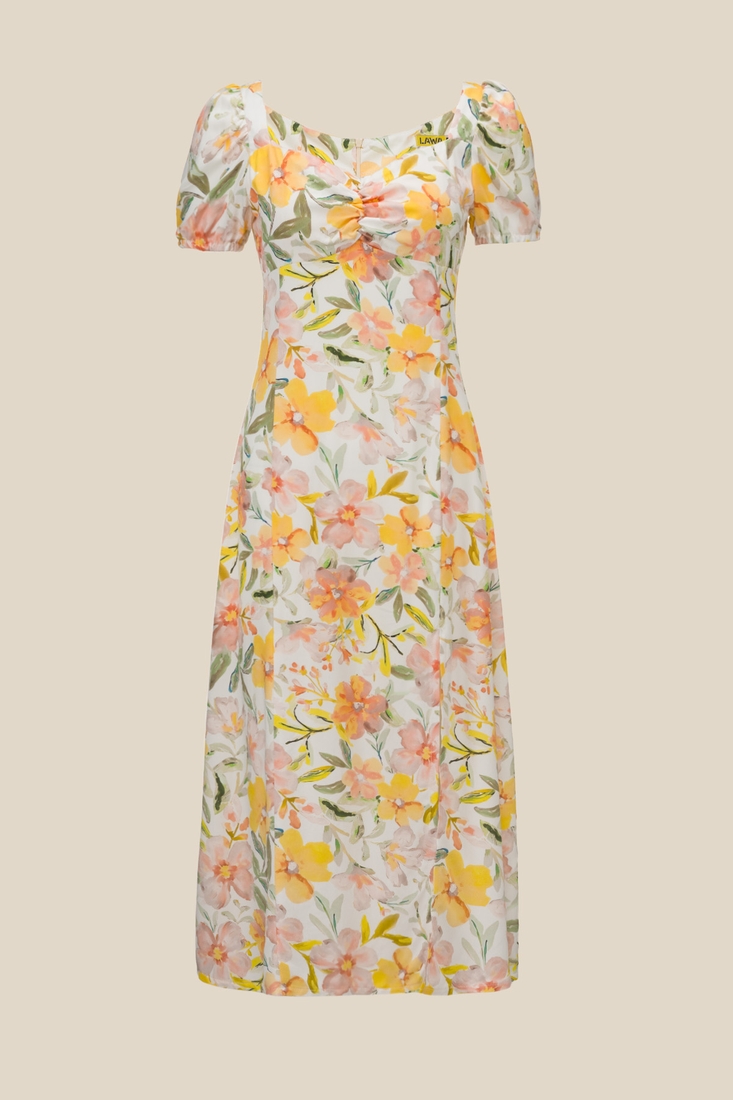 Фото Платье с узором женское LAWA WTC02318 XS Молочно-персиковое (2000990667281S)