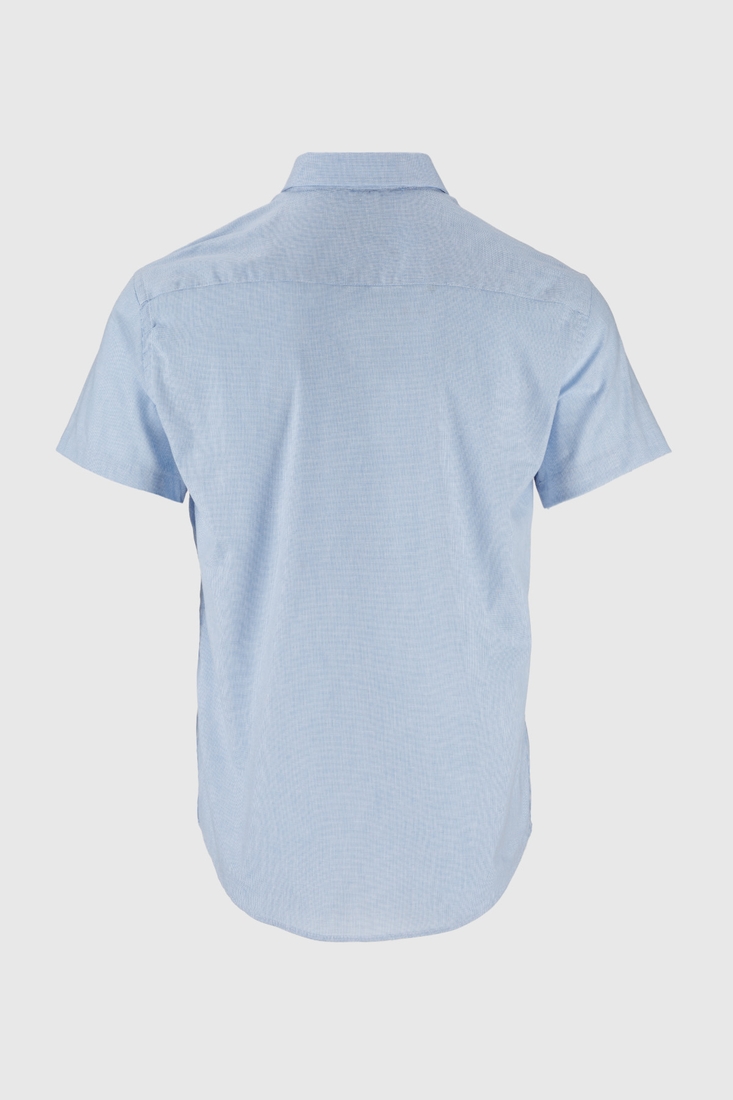 Фото Рубашка с узором мужская Redpolo 3927 M Голубой (2000990629432S)