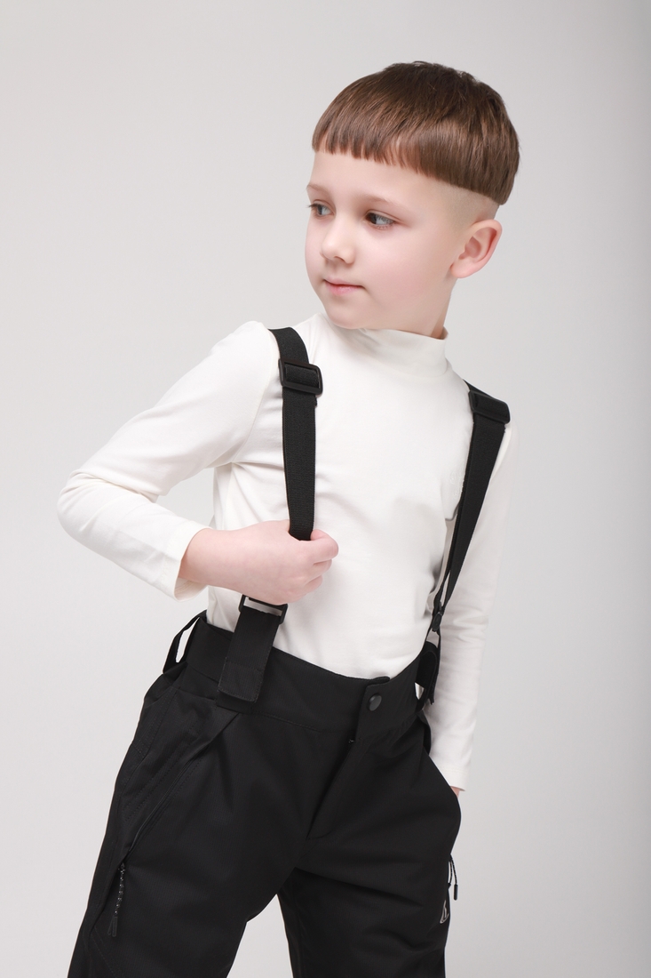 Фото Брюки на шлейках для мальчика Snowgenius F-3 140 см Черный (2000989454519D)