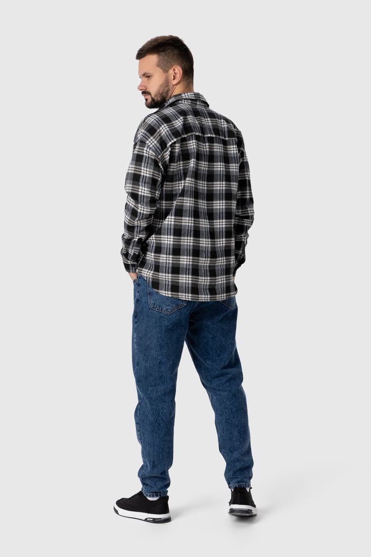 Фото Рубашка с узором мужская LAWA MBC02309 3XL Черно-серый (2000990230560D)(LW)