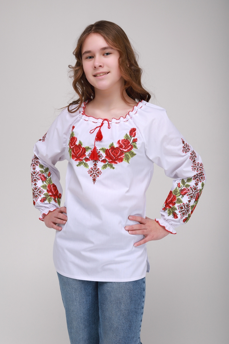 Фото Сорочка з вишивкою для дівчинки КОЗАЧЕК ЗОРЯНА 86 см Різнокольоровий (2000902207772D)