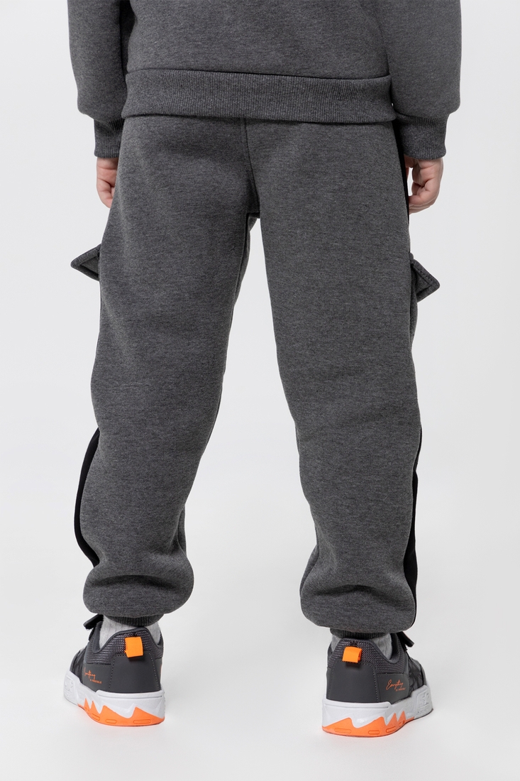 Фото Спортивні штани з принтом для хлопчика Atescan 1106 140 см Графітовий (2000990276094W)