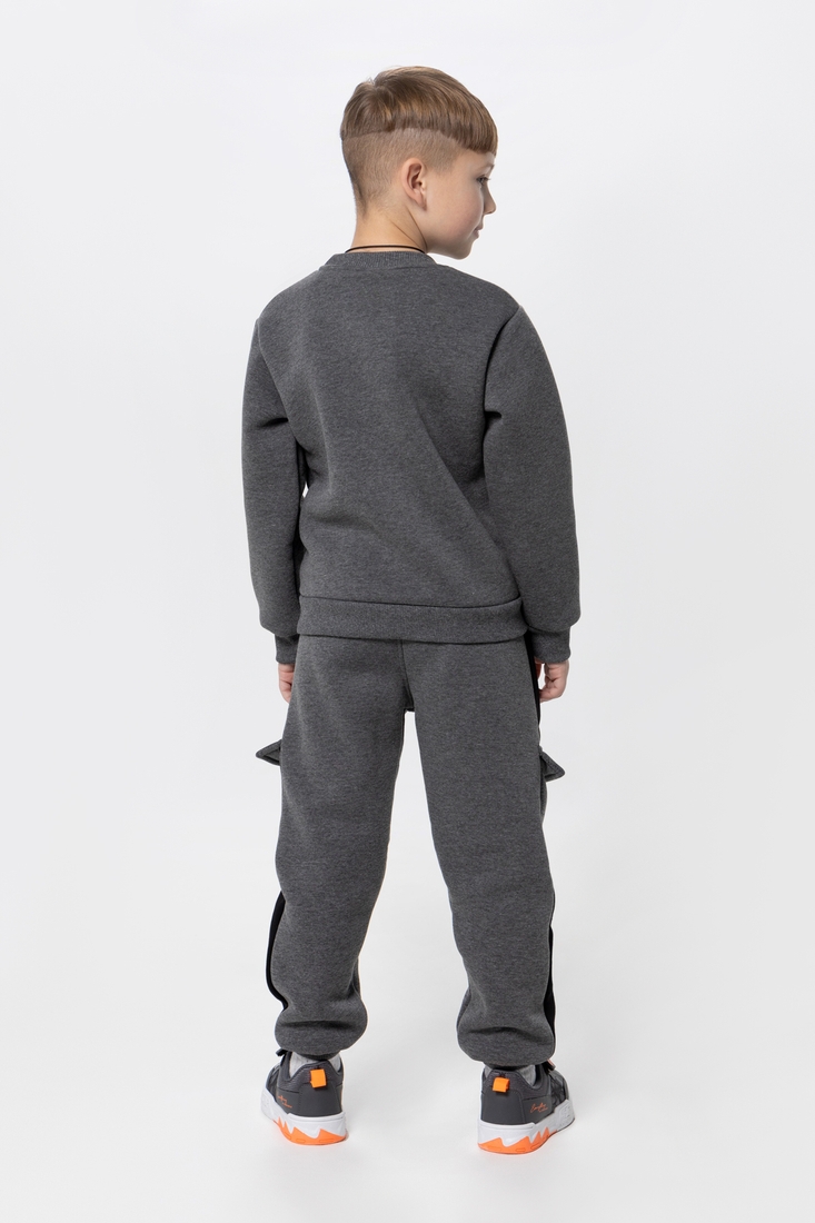 Фото Спортивные штаны с принтом для мальчика Atescan 1106 140 см Графитовый (2000990276094W)