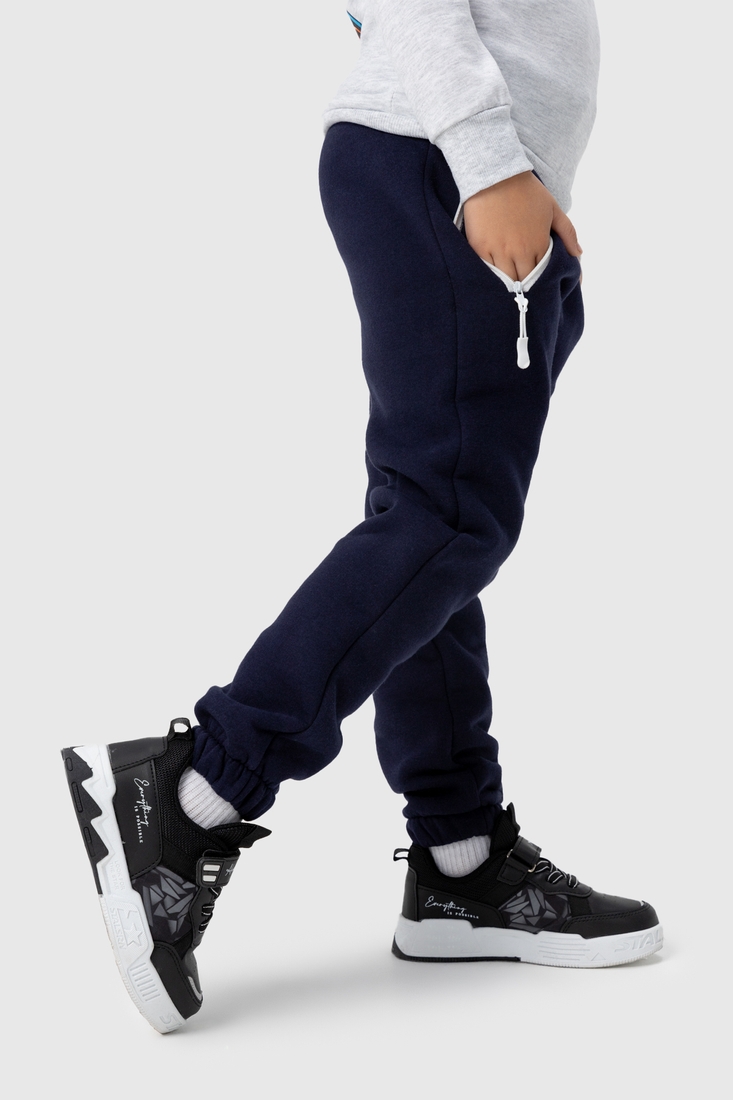 Фото Спортивні штани з принтом для хлопчика Pitiki 1925 152 см Синій (2000990143860W)